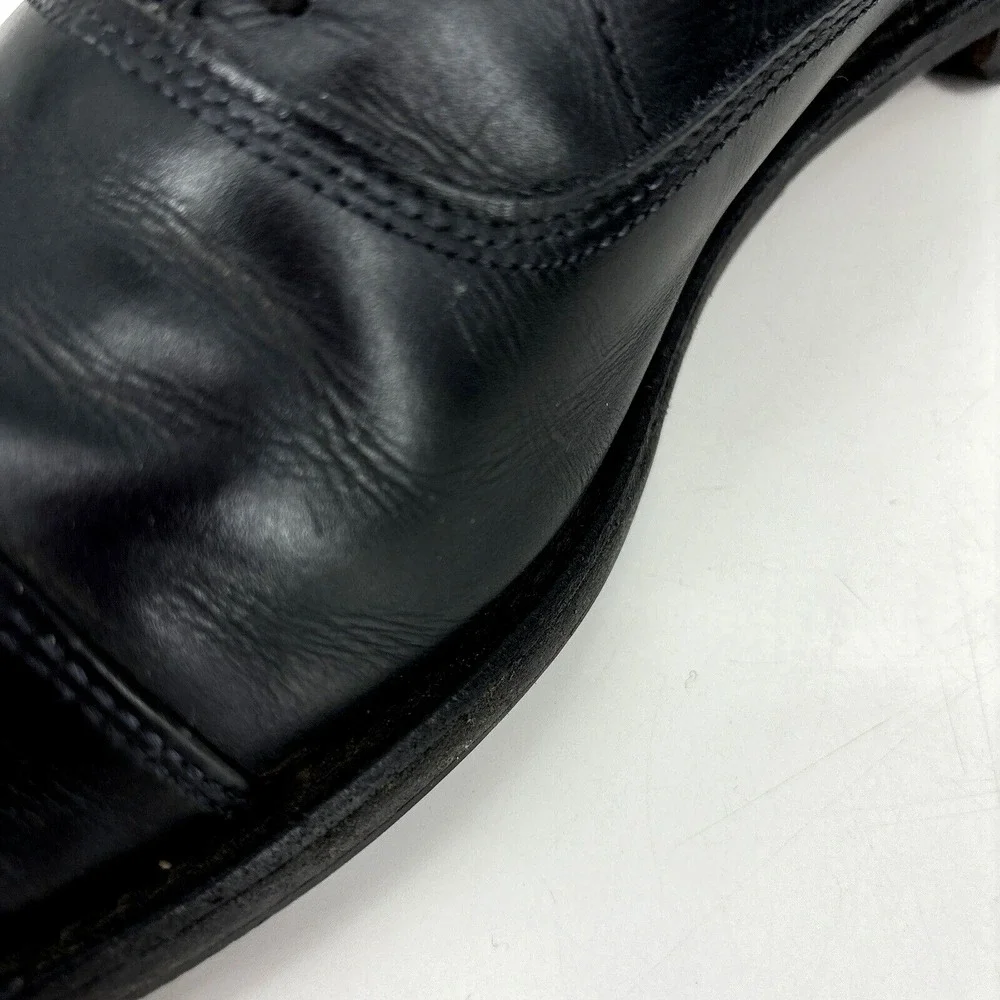 Mens 11.5‎ B Allen Edmonds Park Avenue Black Cap Toe Oxford Dress Shoes USA